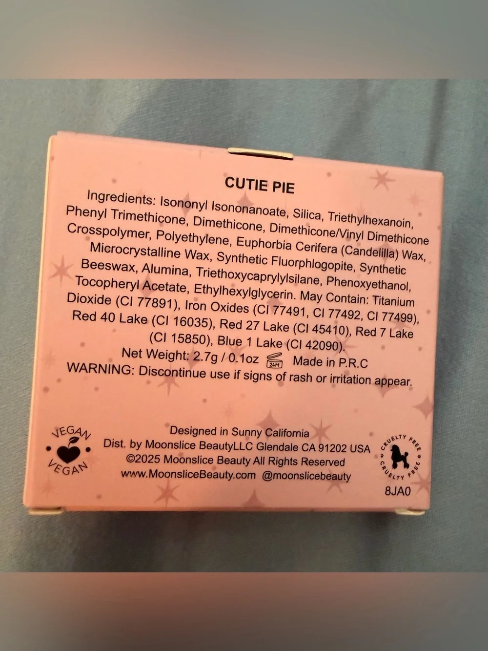 MOONSLICE BEAUTY Cream Blush - Cutie Pie (coral pink)